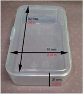 clear plastic box with hinged lid - set of 12 boxes for small parts, crafts, beads, jewelry, and watch parts - maymom logo