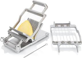 img 4 attached to 🧀 Huanyu Commercial Cheese Slicer - 1cm &amp; 2cm Stainless Steel Wire Cutter for Cheese, Butter, and Desserts - Replaceable Blade on a Cutting Board Machine - Perfect Baking Tool for Kitchen Cooking