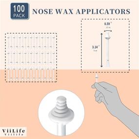 img 3 attached to 👃 ViiLife Nose Wax Sticks 100 Pcs: Efficient Nasal Hair Removal & Cleaning for Nostrils, Ears, Face, and Eyebrows