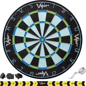 img 4 attached to 🎯 Viper Chroma Tournament Bristle Steel Tip Dartboard Set with Staple-Free Bullseye, Triangular Spider Wire for Minimal Bounce Outs, Premium Sisal for High Durability and Self-Healing