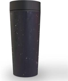 img 4 attached to 🌍 Circular & Co. Sustainable Travel Mug (16oz) - World's First Recycled Coffee Cup Reusable Mug, 100% Leak-Proof, Insulated, Black on Cosmic Black