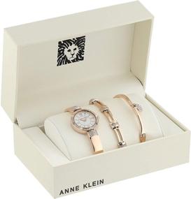 img 3 attached to ⌚ Изысканные часы Anne Klein для женщин с кристаллами, комплект с браслетом - идеальное сочетание элегантности и стиля.