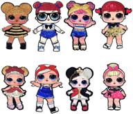 🎀 toxyu 8pcs cartoon surprise doll patch 7.9inch cute girl applique embroidered patches for clothes, backpacks | diy iron-on sequined patch logo