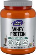 🍫 now sports nutrition 2lb creamy dutch chocolate whey protein powder with 24g bcaas logo