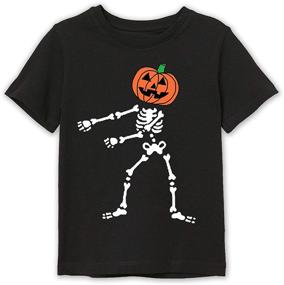 img 2 attached to 🎃 BesserBay Unisex Kid's Funny Halloween Pumpkin Face T-Shirt: Spooky Style for Ages 3-12