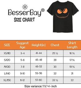 img 1 attached to 🎃 BesserBay Unisex Kid's Funny Halloween Pumpkin Face T-Shirt: Spooky Style for Ages 3-12