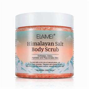 img 4 attached to 🧖 Himalayan Salt Body Scrub - Enriched with Collagen and Stem Cells - Natural Exfoliating Scrub & Face and Body Polish for Moisturized Skin, Acne Treatment, Cellulite Reduction, Scar & Wrinkle Reduction, Stretch Mark Prevention, Dry Feet Relief - Perfect Gift Idea