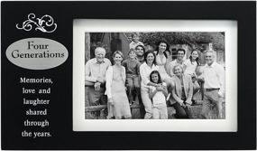 img 1 attached to 🖼️ Malden International Designs 4 Generations With Verse Plaque Picture Frame, 4x6, Black - Enhanced SEO