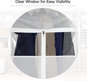 img 1 attached to Zilink Large Garment Bags for Storage: 54 inch Clothing Hanging Garment Clothes Cover - Suit Bags Organizer & Clothes Protector for Suits, Coats, and Dresses in Your Closet Storage