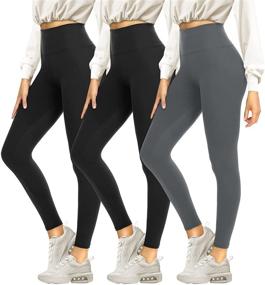 img 4 attached to 🩲 Syrinx High Waisted Leggings: Ultra-Soft Tummy Control Yoga Pants for Women - Perfect for Workout and Running