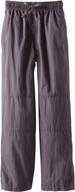 👖 wes & willy boys' cotton-nylon athletic pants logo