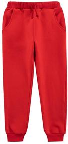 img 4 attached to 👖 UNACOO Girls Winter Velvet Casual Pants & Capris for Girls' Clothing