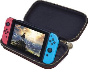 img 3 attached to 🎮 Ultimate Protection: Officially Licensed Nintendo Switch Deluxe Zelda Link Travel Case – Premium Hard Case with Koskin Saddle Leather & Zelda Breath of The Wild Art - Includes 2 Game Cases