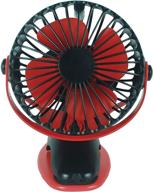 💨 convenient rechargeable usb desk fan: clip on mini 4000mah, 4 modes 360 degree rotating - ideal for baby strollers, home, office, bedroom, and travel logo
