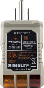 img 1 attached to 🔌 GE 50542 Receptacle Tester, Gray/Yellow - 3-Wire Light Improper Wiring Indicator