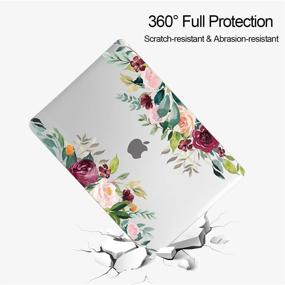 img 1 attached to 🌸 MAITTAO MacBook Pro 16 inch Case 2019 2020 2021 Release A2141 - Flower Design, Laptop Sleeve & Keyboard Cover, Touch Bar Compatible