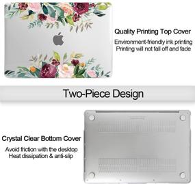 img 2 attached to 🌸 MAITTAO MacBook Pro 16 inch Case 2019 2020 2021 Release A2141 - Flower Design, Laptop Sleeve & Keyboard Cover, Touch Bar Compatible