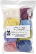 8-pack of muted ultra fine 12-inch wool roving, weighing .22 oz. each logo