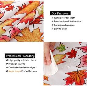 img 1 attached to Waterproof Polyester Rectangle Thanksgiving Tablecloth