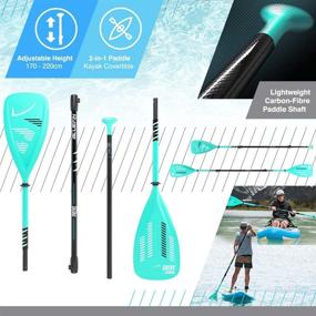 img 3 attached to 🏄 Bluefin SUP Kayak Bundle: Inflatable Paddle Board with Kayak Conversion Kit (10'8", 12'0" and 15'0") - Carbon 10'8