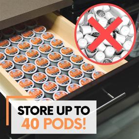 img 3 attached to Convenient Keurig KCup Pod Holder: Organize 40 Pods with Our High-Density Foam K-Cup Drawer Organizer, Perfect for Office and Kitchen Storage