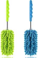 🧹 extendable microfiber duster with telescoping extension pole, bendable head & scratch-resistant hat for cleaning cars, windows, furniture, office - dxuxsxt washable cobweb dusters logo