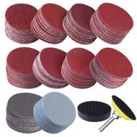 200-pack siquk 2-inch sanding discs set with 1/4-inch shank backing pad and soft foam buffering pad - includes 80/180/240/320/400/600/800/1000/2000/3000 grit logo