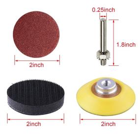 img 1 attached to 200-Pack SIQUK 2-Inch Sanding Discs Set with 1/4-Inch Shank Backing Pad and Soft Foam Buffering Pad - Includes 80/180/240/320/400/600/800/1000/2000/3000 Grit