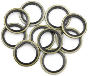 img 2 attached to 🔧 X AUTOHAUX 10pcs Engine Oil Drain Plug Gaskets 18mm ID. 25mm OD. for Cars - Pack of 10