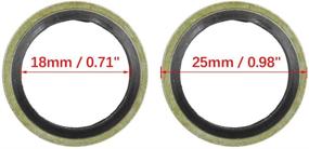 img 1 attached to 🔧 X AUTOHAUX 10pcs Engine Oil Drain Plug Gaskets 18mm ID. 25mm OD. for Cars - Pack of 10