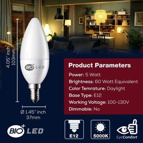 img 3 attached to 💡 Bright White 5000K LED Bulb, Energy Efficient 60W Equivalent