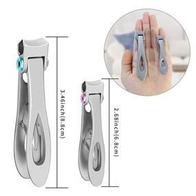 img 3 attached to Nail Clippers Set for Thick Nails – Fingernail & Toenail Clippers for Men, Women, and Seniors