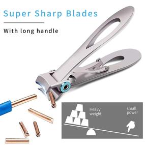img 2 attached to Nail Clippers Set for Thick Nails – Fingernail & Toenail Clippers for Men, Women, and Seniors