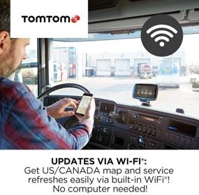 img 1 attached to 🚚 TomTom Trucker 620: Продвинутое 6-дюймовое устройство GPS-навигации для грузовиков с Wi-Fi-подключением, услугами для смартфонов, информацией о текущем движении и картами Северной Америки.