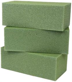 img 4 attached to 🌺 Pack of 3 Premium Dry Floral Foam Bricks in Green Styrofoam - Ideal for Artificial Flowers, Dried Arrangements, Decorations, Permanent Botanicals, and Arts &amp; Crafts Projects.