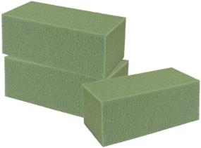 img 3 attached to 🌺 Pack of 3 Premium Dry Floral Foam Bricks in Green Styrofoam - Ideal for Artificial Flowers, Dried Arrangements, Decorations, Permanent Botanicals, and Arts &amp; Crafts Projects.