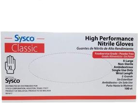 img 2 attached to 🧤 High Performance Nitrile Gloves by SYSCO - XL Size, Powder Free | 100 Gloves/Box