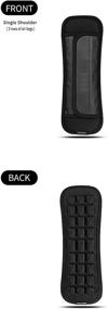 img 3 attached to 🎒 Upgraded Detachable Shoulder Strap Pad with Decompression Air Cushion - Ventilated, Quick-dry, Non-slip for Messenger, Laptop, Camera, Bags, Duffel, Guitar, Backpacks - Black (10.24x3.54in, 1pc)