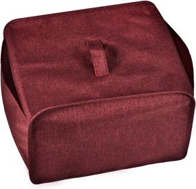 img 2 attached to 🍞 Red Toaster Cover with 2 Pockets: Keep your Jam Spreader Knife & Toaster Tongs Handy, Dust and Fingerprint Protection, Machine Washable - 4 Slice