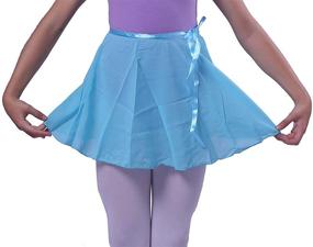 img 4 attached to 🩰 Chic Chiffon Ballet Skirts for Girls: Woosun Fashion Clothing | Skirts & Skorts