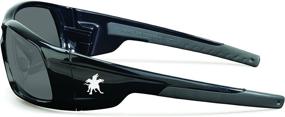img 1 attached to MCR Safety Crews SR112 Swagger Brash Look Polycarbonate Dual Lens Glasses With Polished Black Frame And Gray Lens