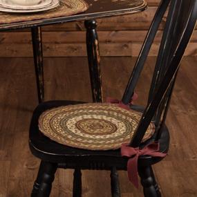 img 1 attached to 🌿 ВHC Brands Tea Cabin Jute Набор из 6 стульев: Рустикальный плетеный дизайн в моховой зелени и темно-красном цвете.