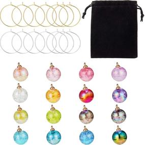 img 3 attached to Christmas Wine Charms Set: 16 PCS Swirl Glass Plaid Beads Markers - Perfect Stem Glass Markers for Tasting Parties, New Year Celebrations