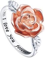 🌹 s925 sterling silver 3d rose flower love wedding engagement jewelry band for women & teens logo