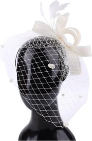 img 1 attached to Felizhouse Organza Fascinator Cocktail Headwear Women's Accessories and Special Occasion Accessories