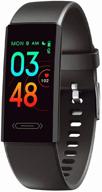 🏋️ 2021 version fitness tracker: track body temperature, heart rate, blood pressure, sleep health - ip68 waterproof activity monitor for men, women, and teens logo