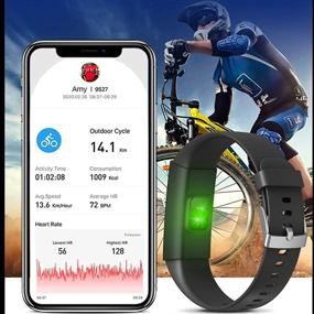img 2 attached to 🏋️ 2021 Version Fitness Tracker: Track Body Temperature, Heart Rate, Blood Pressure, Sleep Health - IP68 Waterproof Activity Monitor for Men, Women, and Teens