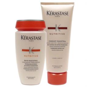 img 1 attached to 💆 Kerastase Bain Magistral Shampoo and Nutritive Fondant Magistral Conditioner: Ultimate Hair Nourishment in Convenient Sizes!