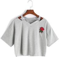 👚 bestag embroidery girls' sleeve t-shirt – top choice in girls' clothing tops, tees & blouses logo