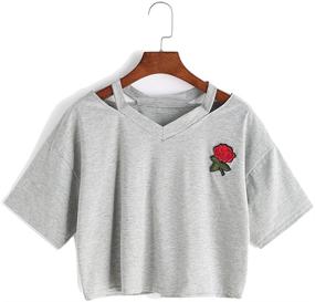 img 2 attached to 👚 Bestag Embroidery Girls' Sleeve T-Shirt – Top Choice in Girls' Clothing Tops, Tees & Blouses